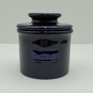 Cafe Retro Cobalt Blue Butter Bell Crock L. Tremain Butter Keeper